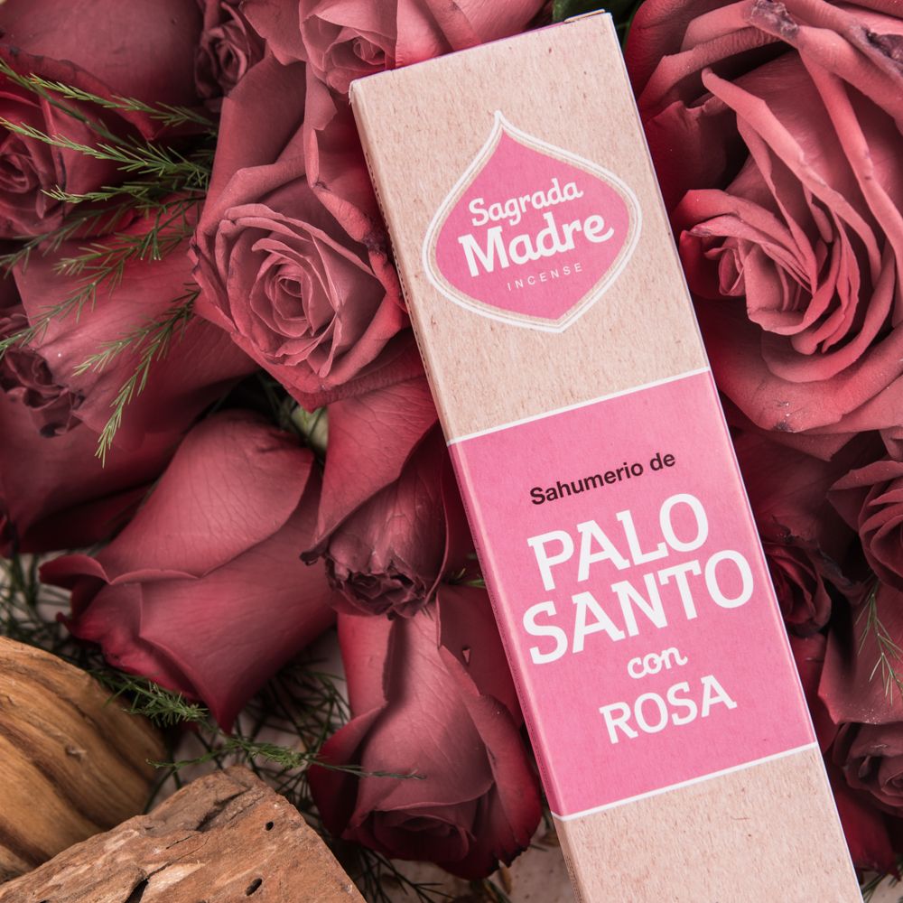 Incienso Artesanal de Palo Santo y Rosa
