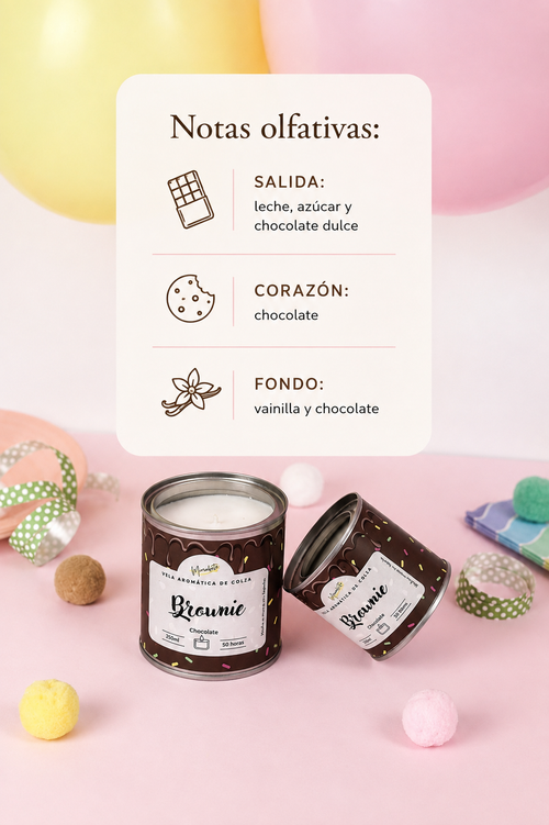 Brownie de Chocolate – Vela artesanal dulce 🍫