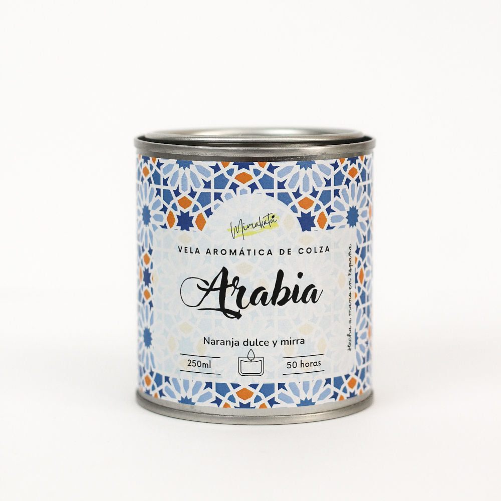 Arabia – Vela artesanal de naranja y mirra 🍊✨