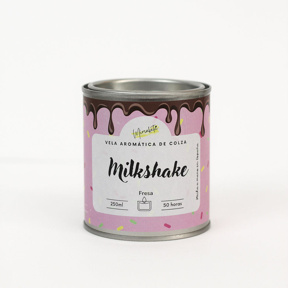 Milkshake de Fresa – Vela artesanal dulce 🍓