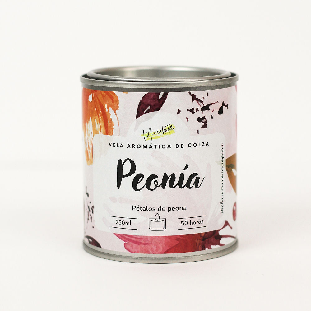 Peonía – Vela artesanal floral 🌸