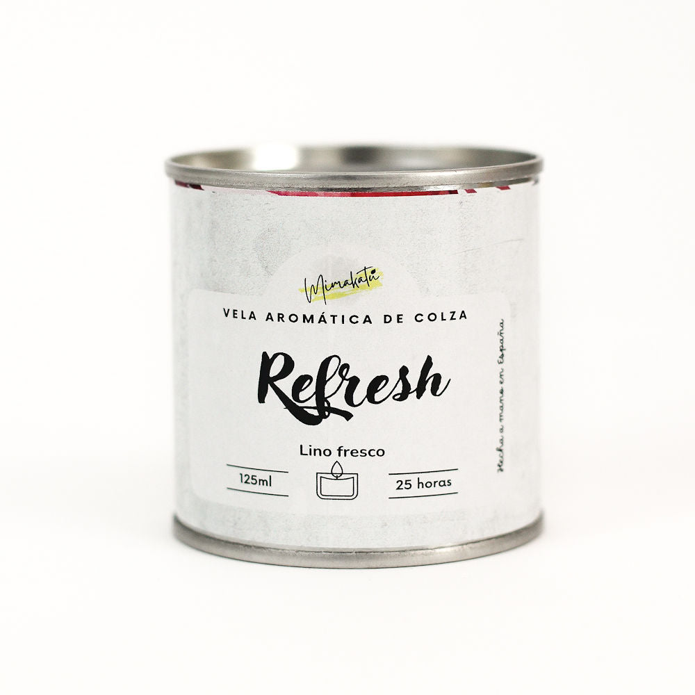 Refresh – Vela artesanal de lino fresco 🌿