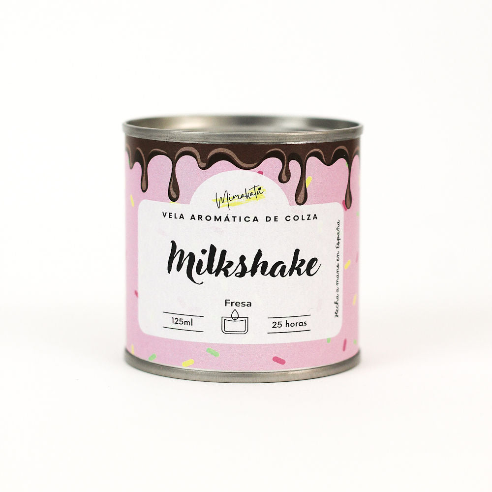 Milkshake de Fresa – Vela artesanal dulce 🍓