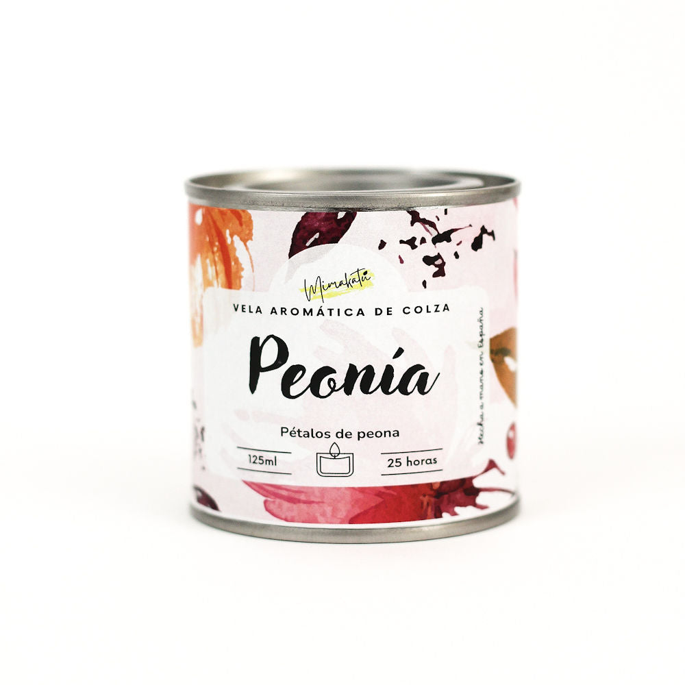 Peonía – Vela artesanal floral 🌸