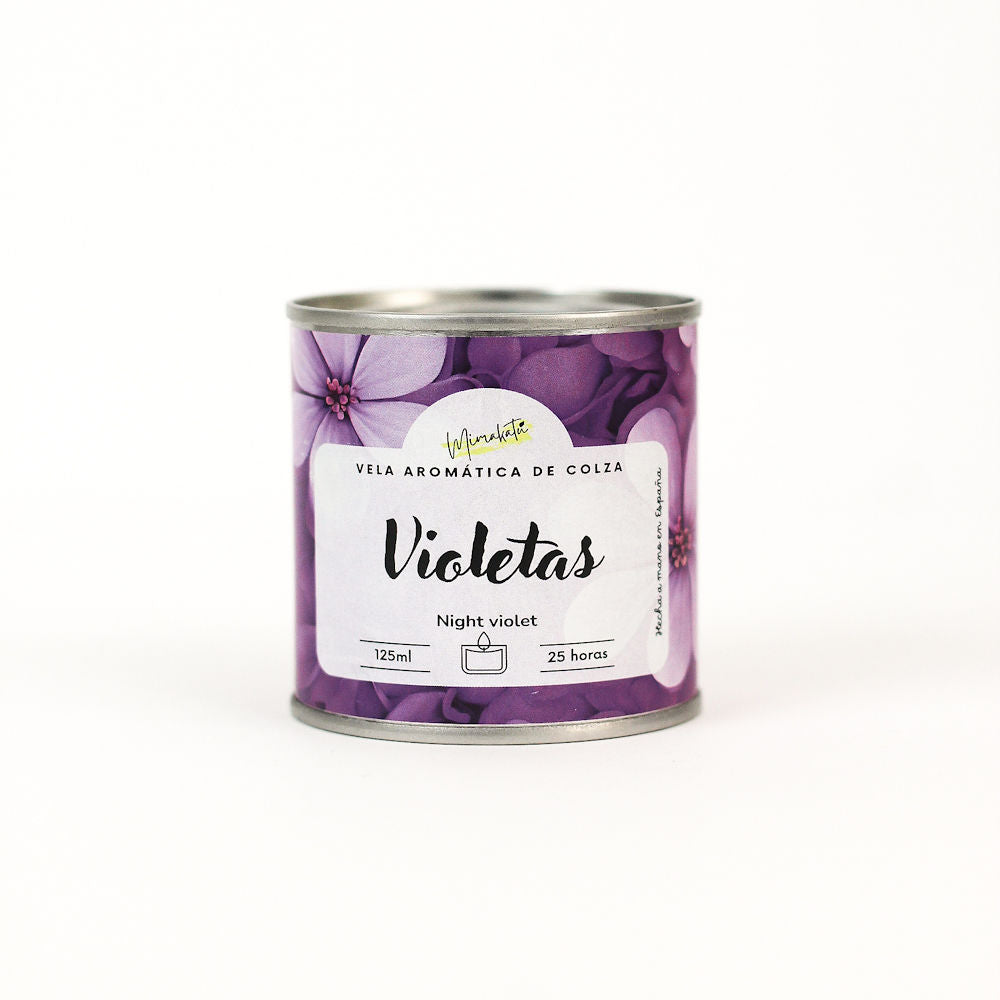 Violetas – Vela artesanal floral 💜
