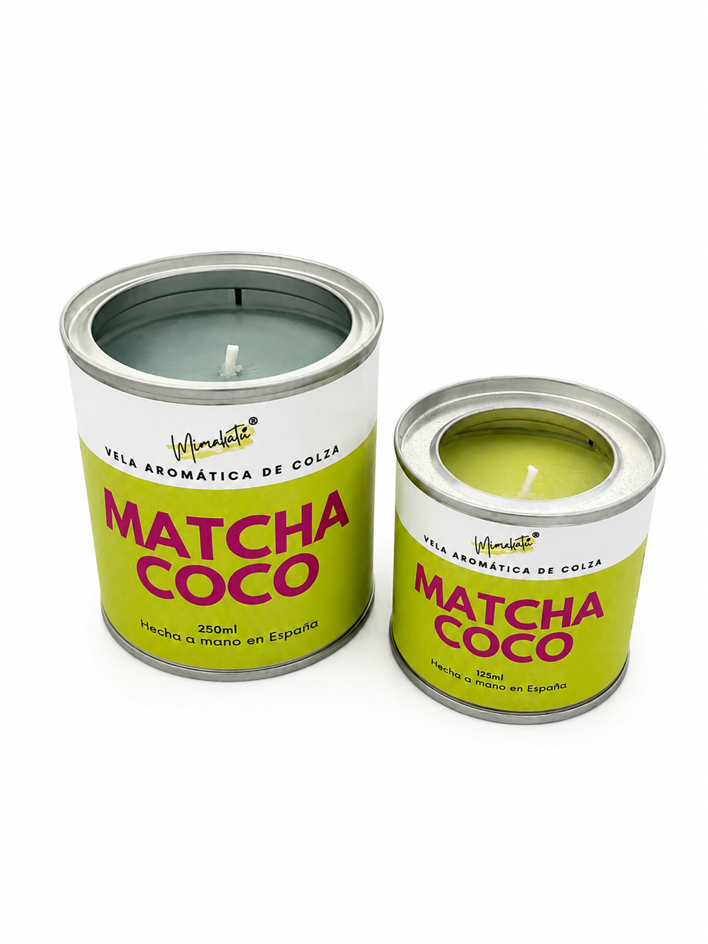 Matcha Coco – Vela artesanal exótica 🍵🥥