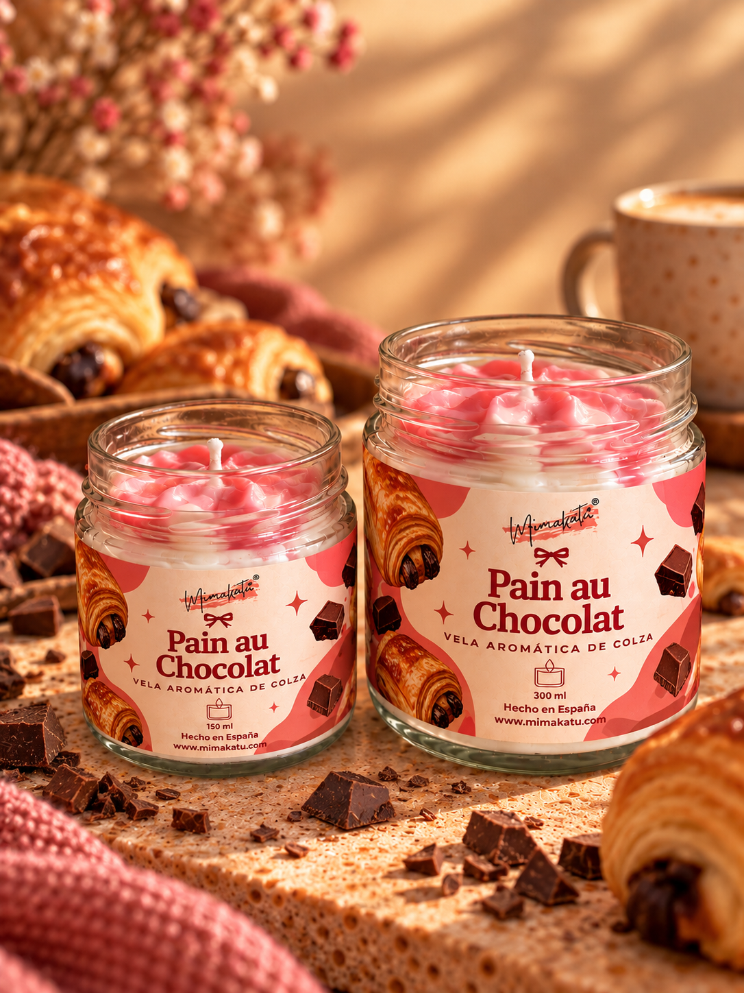 🍫 Pain au Chocolat – Vela artesanal de napolitana de chocolate 🥐
