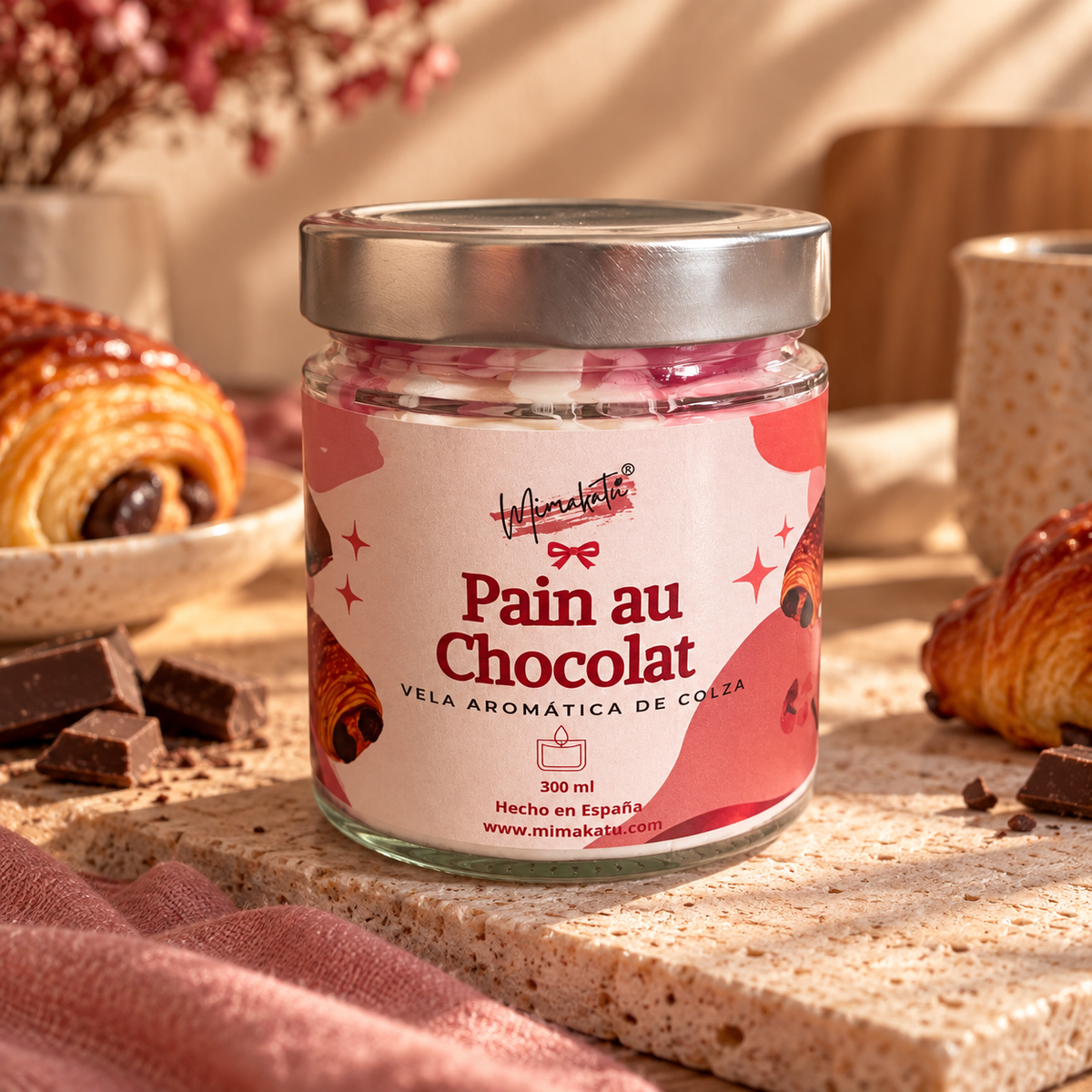 🍫 Pain au Chocolat – Vela artesanal de napolitana de chocolate 🥐