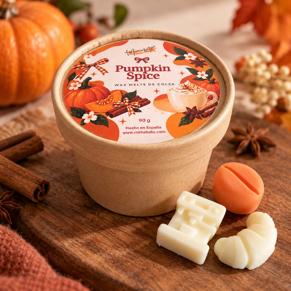 🎃 Pumpkin Spice – Wax Melt de calabaza y especias