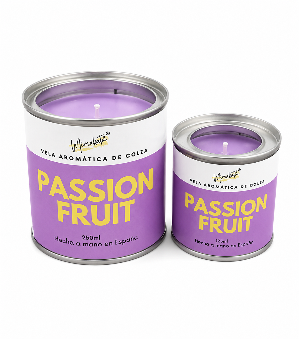 Passion Fruit – Vela artesanal tropical 🥭✨